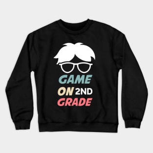 Game on grade 2ND shirt- Back To School-Video Game2nd Grade Level  Video Game Crewneck Sweatshirt